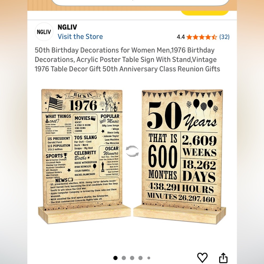 50th Birthday 1976 Party Bundle